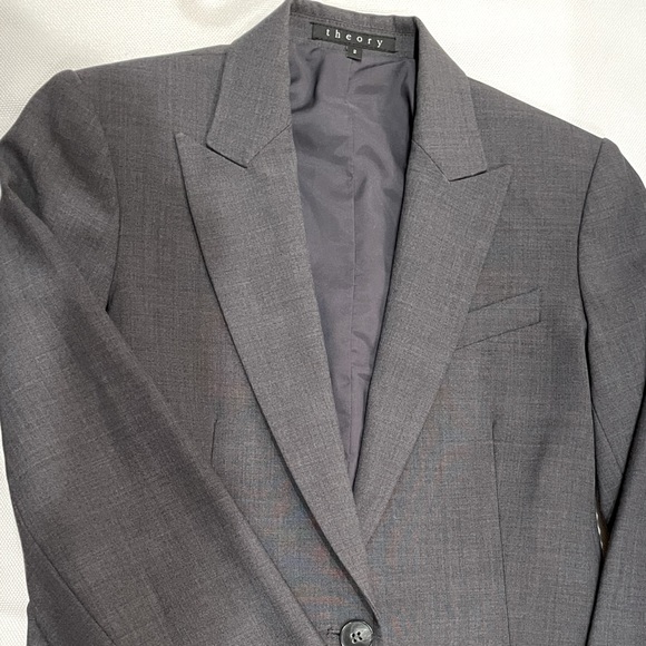 Theory Classic Grey Blazer - Size 2 - Picture 6 of 8